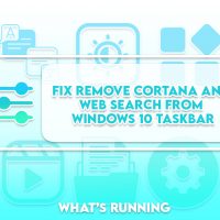 Remove Cortana and Web Search from the Taskbar in Windows 10