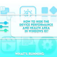 Hide the Device Performance and Health Area in Windows 10?