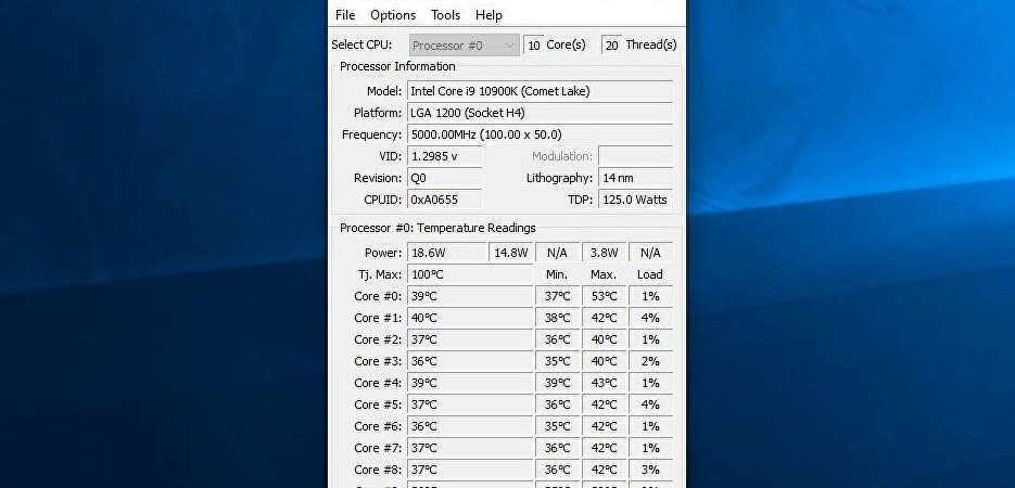 core temp