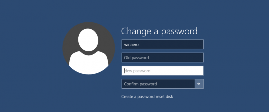 password reset